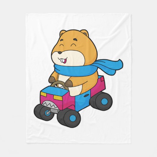 Hamster Car Fleece Deken (Voorkant)