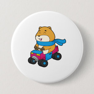 Hamster Car Ronde Button 7,6 Cm