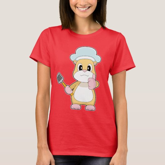 Hamster Cook Spatula Cooking T-shirt (Voorkant)