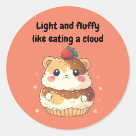 Hamster Cream Puff - Light and Fluffy Ronde Sticker
