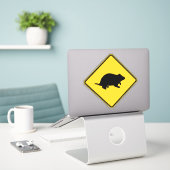 Hamster Crossing Sticker (Laptop op bureau)