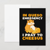 Hamster die ik bid tot Cheesus RSVP Kaartje (Voorkant / Achterkant)