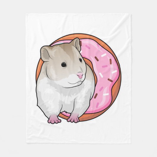 Hamster Donut Fleece Deken (Voorkant)