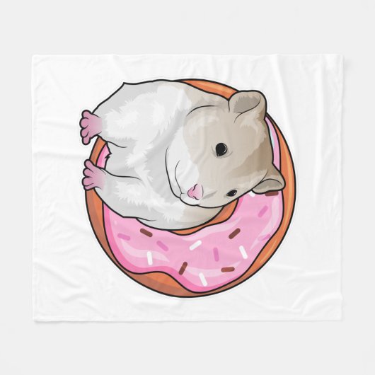 Hamster Donut Fleece Deken (Voorkant (Horizontaal))