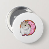 Hamster Donut Ronde Button 7,6 Cm (Voorkant /achterkant)