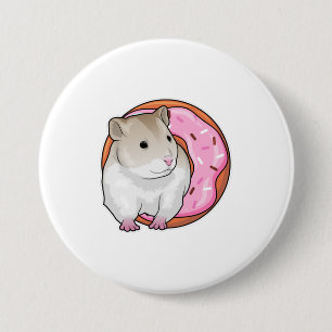 Hamster Donut Ronde Button 7,6 Cm