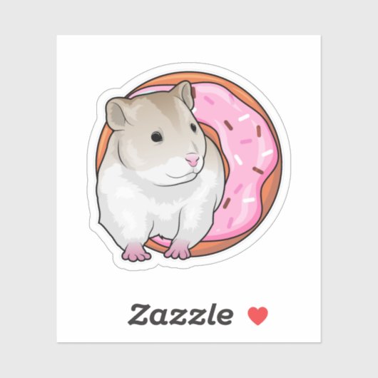 Hamster Donut Sticker (Vel)