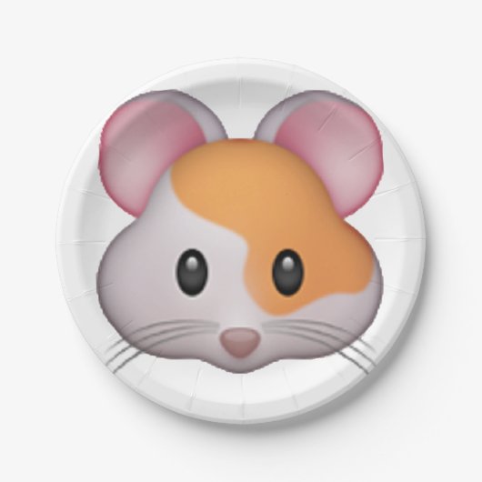 Hamster - Emoji Papieren Bordje (Voorkant)