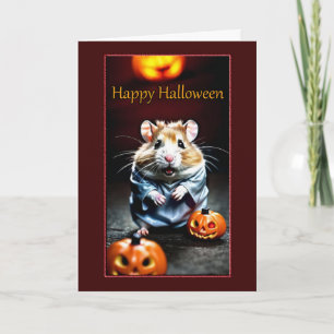 Hamster en costume Carte d'Halloween