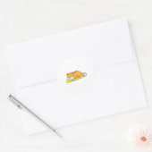 Hamster en Pizza met kaas Ronde Sticker (Envelop)
