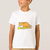Hamster en Pizza met kaas T-shirt (Voorkant)