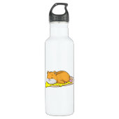 Hamster en Pizza met kaas Waterfles (Voorkant)