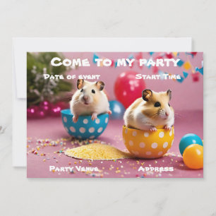 Hamster Feest Uitnodiging
