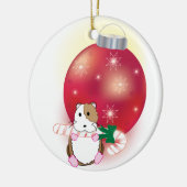 Hamster Feestdagen Keramisch Ornament (Links)