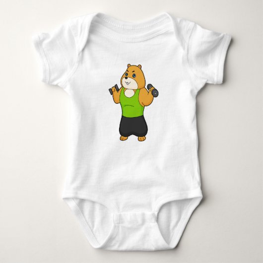 Hamster Fitness Dumbbell Romper (Voorkant)