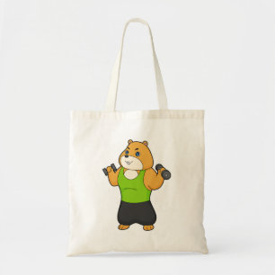 Hamster Fitness Dumbbell Tote Bag