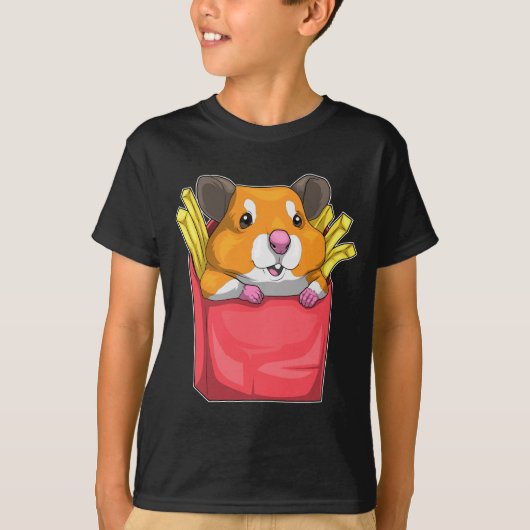 Hamster friet t-shirt (Voorkant)