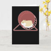 Hamster Funny Design Rodent Dwarf Hamster Gift Kaart (Gele Bloem)