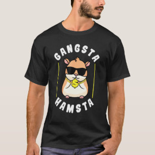 Hamster Gangsta Hamsta zonnebrillen T-shirt
