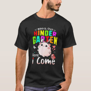 Hamster Girl Terug naar school Kindergarten T-shirt