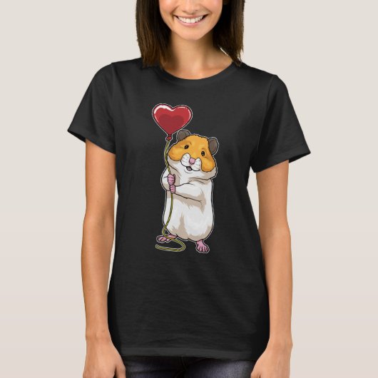 Hamster hartballon t-shirt (Voorkant)