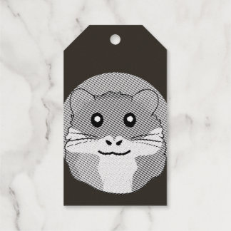 Hamster 🐹 het ondeugende dier met een gestreepte  cadeaulabels
