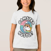 Hamster Hustle Cute Workout is vertaald als: Hamst Tri-Blend Shirt (Voorkant)