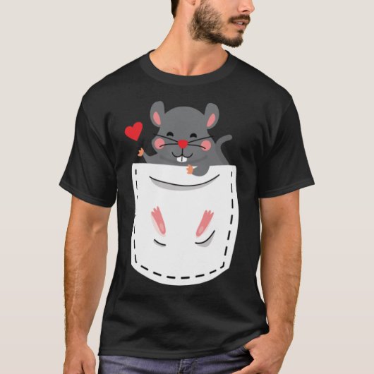 Hamster in borstzak Schattig knaagdier T-shirt (Voorkant)