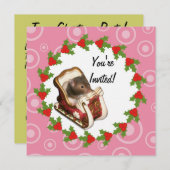 Hamster in een slede kaart (Voorkant / Achterkant)