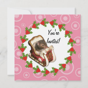 Hamster in een slede kaart