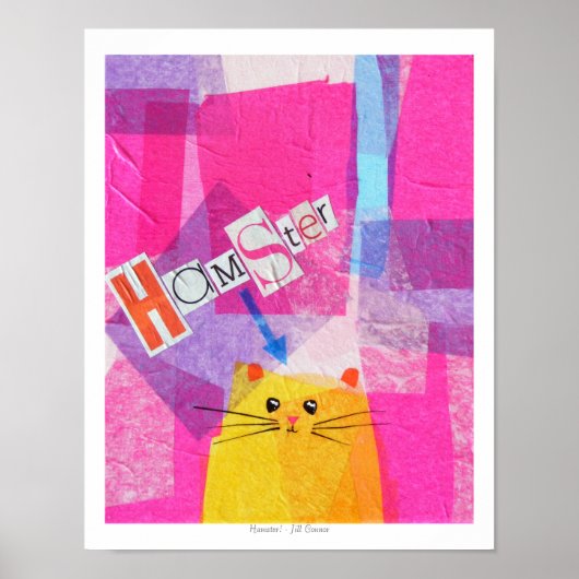Hamster in Roze Poster (Voorkant)