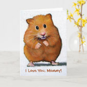 HAMSTER, je t'aime, maman ! CARTE (Fleur jaune)