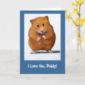 HAMSTER, Je T'Aime, Papa ! CARTE (Fleur jaune)