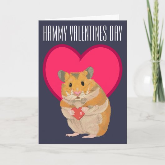 Hamster Kaart - Hammy Valentijnse  bewerkbare kaar (Voorkant)