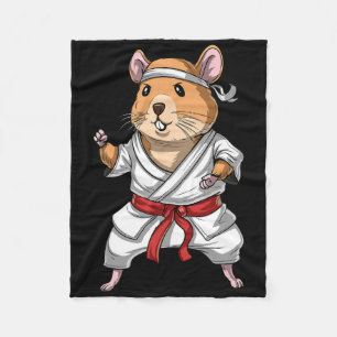 Hamster Karate Ninja Jiu-jitsu Judo Taekwondo Mart Fleece Deken