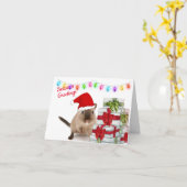 Hamster Kerst Wenskaart Kaart (Gele Bloem)
