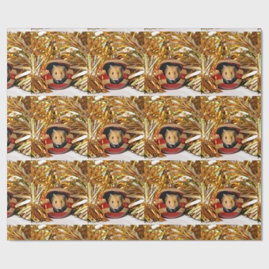Hamster Kerstmis Cadeaupapier (Vlak)