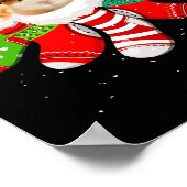 Hamster kerstsokken grappige kerstcadeaus voor man poster (Hoek)