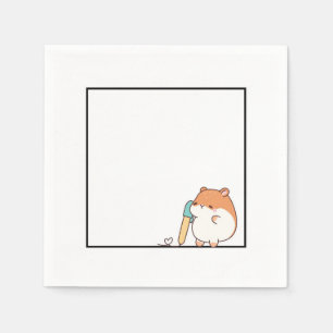 Hamster, knuffel hamster thema servet