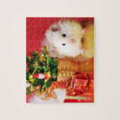 Hamster Kokolinka met kerstboom Legpuzzel (Verticaal)