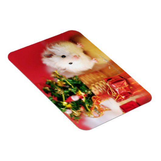 Hamster Kokolinka met kerstboom Magneet (Rechterzijde)