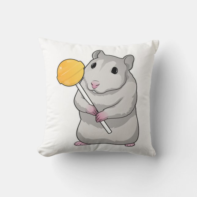 Hamster Lollipop Kussen (Voorkant)