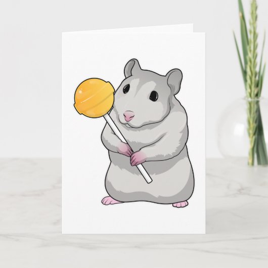 Hamster Lollypop Kaart (Voorkant)