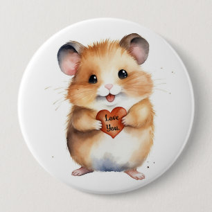 Hamster Love You Knop Ronde Button 4,0 Cm