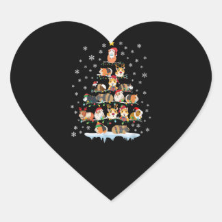 Hamster Lover kerstboom Hart Sticker
