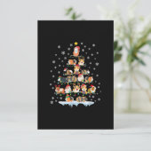 Hamster Lover met kerstbomen RSVP Kaartje (Staand voorkant)