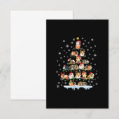 Hamster Lover met kerstbomen RSVP Kaartje (Voorkant / Achterkant)