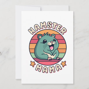 Hamster Mama Schattig Kawaii Knaagdier Moeder Kaart