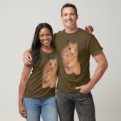 Hamster Meme met vredesbord T-shirt (Unisex)