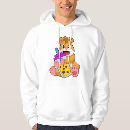 Hamster met Baby flesje Juice Hoodie (Voorkant)